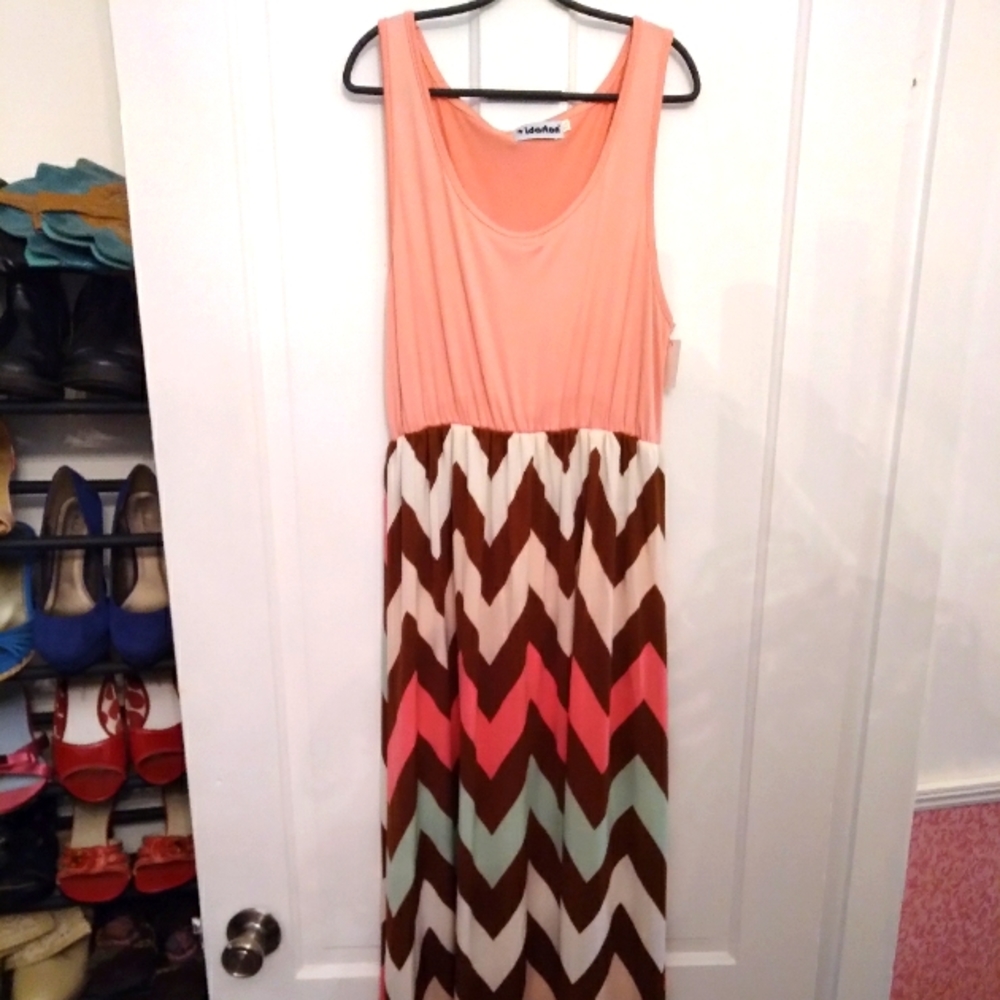 Yidarton Zig-Zag Maxi Dress